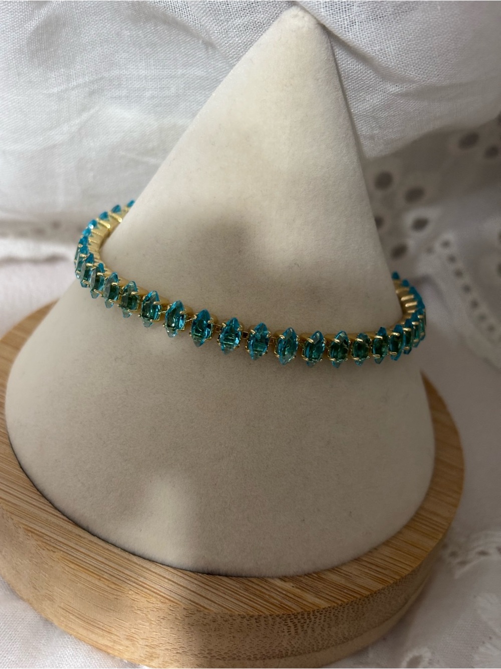 Blue & Gold Crystal Bracelet